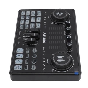 Professional Live Sound Card Mixer With LED Light Voice Changer Multiple Sou NEW - Afbeelding 1 van 12