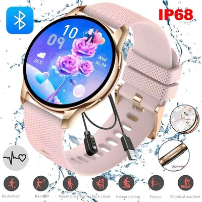 MARKENLOS Bluetooth Smartwatch Sport Fitness Tracker Schrittzähler Armbanduhr Herren Damen