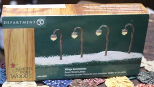 Lot of 2 Sets Dept 56 Village Accessories Acorn Street Lamps (52875) New in Box - Picture 1 of 7