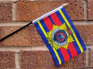 ROYAL LOGISTIC CORPS SMALL HAND WAVING FLAG 6" X 4" WITH POLE British army - Picture 1 of 1