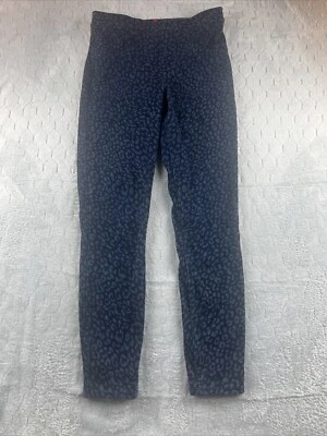 Legging SPANX Para Mujer Pequeño Jean-ish Legging Estampado Leopardo Tiro Medio Azul Foto 1 de 4