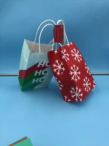 12 -2 Each Small 5.25inx3.25x8.375Christmas Gift Bags Christmas  Holiday Designs - Picture 1 of 4