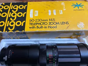 Vintage Soligor 90-230mm f/4.5manual Focus Auto Zoom 35 Mm Camera Lens Orig Box - Picture 1 of 19