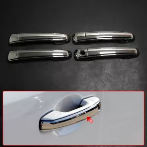 Black titanium Side Door Handle Cover Trim For Lexus LX 570 LX570 2016-2020 2021 - Foto 1 di 9