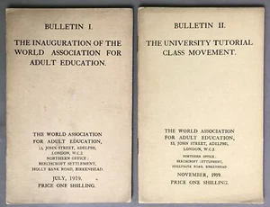 Bulletins I & II: The World Association for Adult Education 1919 - Imagen 1 de 10