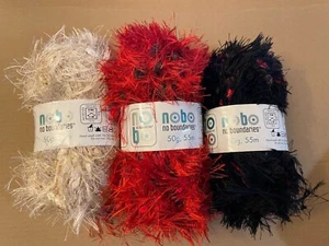 NOBO No Boundaries Yarn JESSICA - 50g 55m eyelash slub fur - Picture 1 of 15
