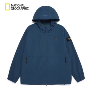 National Geographic Adelli leichte gewebte Jacke mit Kapuze TÜRKIS ASIATISCHE PASSFORM - Bild 1 von 8