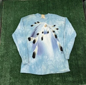 Vintage The Mountain Frank Howell Long Sleeve Tie Dye Shirt Native American LRG - Picture 1 of 6