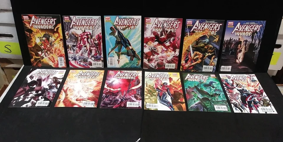 AVENGERS/INVADERS #1-12 (X12) COMPLETE SET SERIES MARVEL 2008 - Image 1 of 4