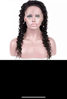 La mejor peluca suiza de encaje frontal onda profunda pelucas de cabello humano virgen encaje completo cabello de bebé p Foto 1 de 2