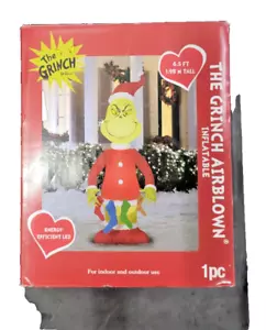Gemmy 6.5 Ft Grinch with Stockings Airblown Lighted Christmas Yard Inflatable - Picture 1 of 2