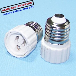 2x E27 To GU10 Base Socket Adapter Converter Holder For LED Light Lamp Bulb - Picture 1 of 1