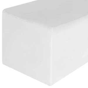 5 Pack 4' Fitted Tablecloth Covers for 48" x 24" Trade Show/Banquet - White - Picture 1 of 1