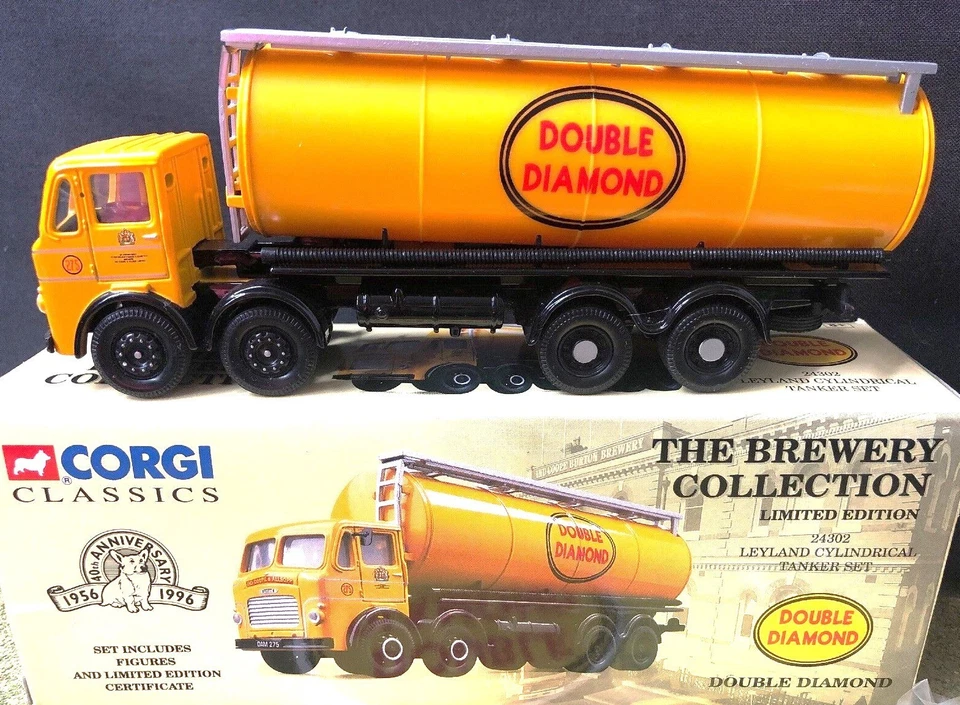 Corgi 24302 Leyland Tanker Doble Diamante Cervecería Colección 1/50 Nuevo Sin usar, en caja Foto 1 de 1