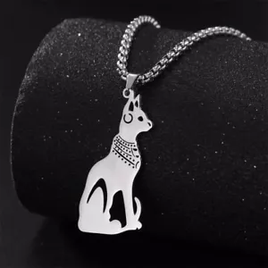 Collares Bastet Diosa Egipcia Gato Hombres Antiguo Egipto Animal Acero Inoxidable - Imagen 1 de 14
