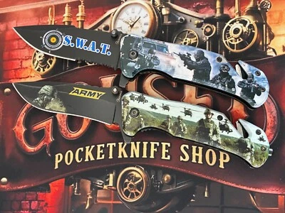 [1019] 2x Albainox Taschenmesser S.W.A.T. & Army Folder Linerlock - Bild 1 von 4