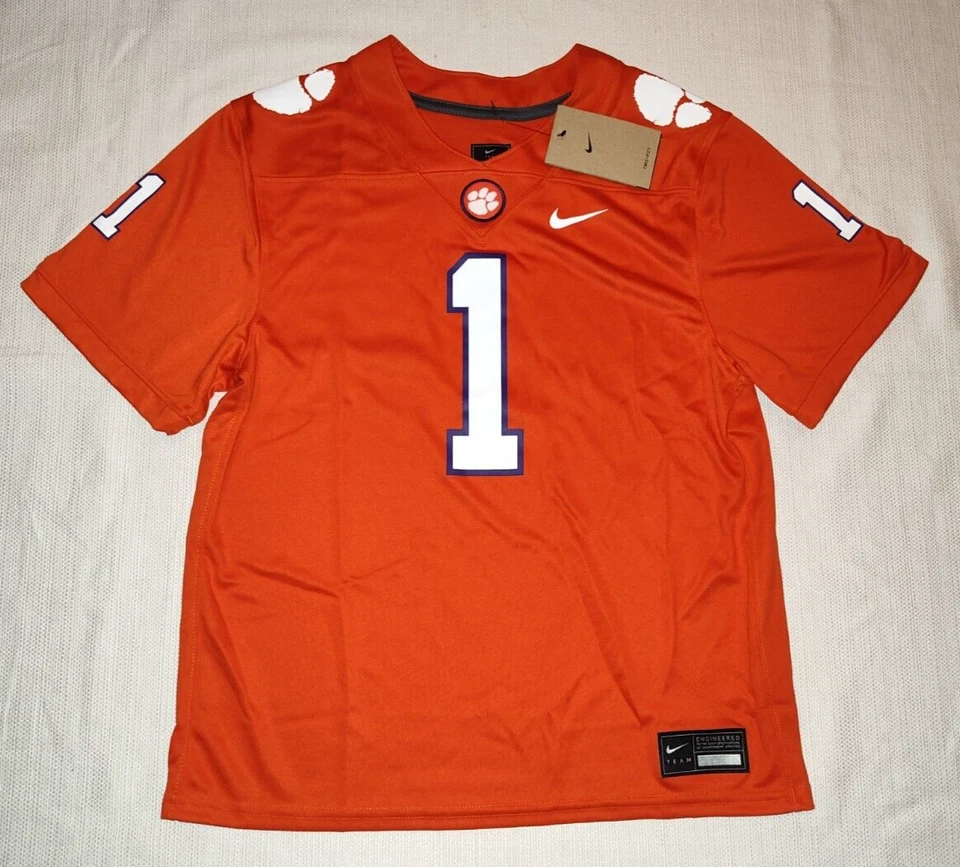Nike Clemson Tigers Youth Kids Boys Girls Football Jersrey #1 Youth Medium M
