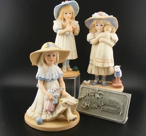 Lote de 3 estatuillas de porcelana Jan Hagara de abril Mary Shelley primavera - Imagen 1 de 4