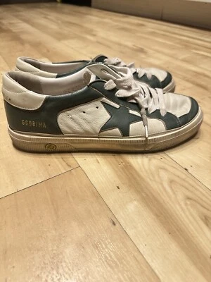 GOLDEN GOOSE | Entrenador bajo blanco/verde mayo Foto 1 de 4