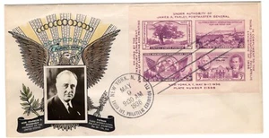 #778 TIPEX 1936 FDC - Planty #1 Washington Stamp Exchange WSE Monarch - Bild 1 von 2