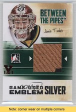 2010 ITG Between the Pipes Silver Emblem Vault Copper 1/1 Jamie Tucker READ 1p0