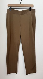 Pure Jill J. Jill Women's Brown Pull On Slim Leg Pants Knit Pima Cotton Petite M - Picture 1 of 9