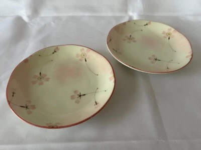 Platos de porcelana japoneses Mino Ware diseño Sakura 2 piezas - Hechos en Japón Foto 1 de 4