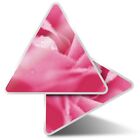 2 x Triangle Stickers 10 cm - Pink Rose Flower Macro Gardening  #24018