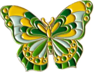 Butterfly Enamel Metal Pin / Brooch US SELLER - Picture 1 of 3