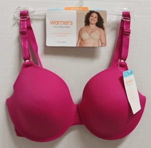 NWT Warner's This Is Not A Bra Underwire Lightly Lined T-Shirt Bra 01593 34C - Picture 1 of 2