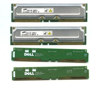 2 DELL RAM 128MB 800-45 - MR16R0828BN1-CK8 - WITH 2 TERMINATORS - Picture 1 of 2