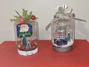 Diorama Gläser ~ Winter & Weihnachten Motiv Handarbeit Ornamente/Regalsitter - Bild 1 von 7