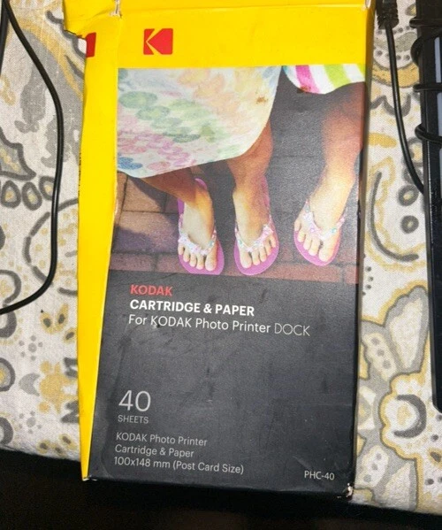 Kodak PHC-40 Cartridge & Paper for Photo Printer Dock 40 SHEETS Genuine Open Box - Image 1 of 1