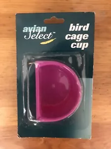 “HOT PINK” Bird Cage Feeder Seed Water Food plastic cup Small - RETRO - Picture 1 of 4