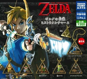 The Legend of Zelda Historical Charm Gacha Komplettsatz 6 Kapseln Spielzeug JAPAN - Bild 1 von 2
