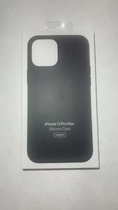 Apple Silicone Case with MagSafe for iPhone 12 Pro Max - Black - Picture 1 of 2