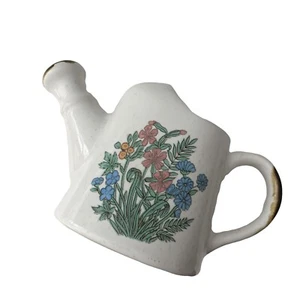 Ceramic Watering Can Floral Design Mini Succulent Planter Pot Vase Functional - Picture 1 of 6