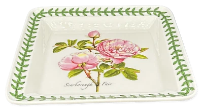 Portmeirion Botanic Roses Garden Salad Plate Square Scarborough Fair - Image 1 of 2