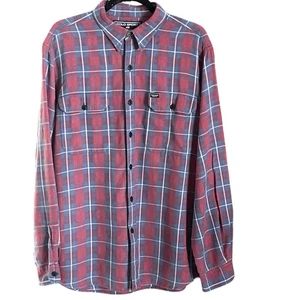 VTG Y2K Polo Sport Ralph Lauren Shirt Mens Medium Flannel Preppy Button Up - Picture 1 of 7