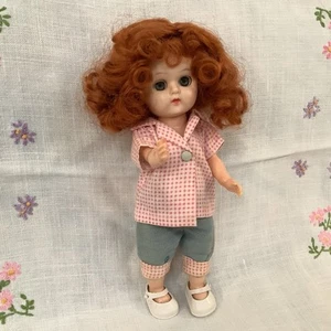 Vintage 50’s Cosmopolitan Ginger doll 8” Big Eye Tagged Outfit Shoes New Wig - Bild 1 von 8