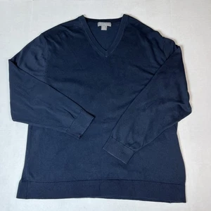 Suéter Daniel Cremieux Signature Para Hombres Supima Algodón Cuello en V 2XL Azul Marino Preppy - Imagen 1 de 4
