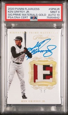 Ken Griffey Jr 5/5 Auto Gold Prime Materials 2020 Flawless MINT PSA 9 AUTO 10  - Image 1 of 3