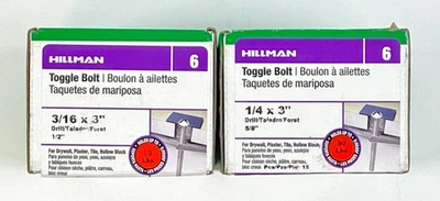 Juego de 2 mini pernos de palanca Hillman 3/16 y 1/4 x 3 en total 40 piezas Foto 1 de 3