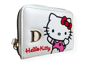 Hello Kitty Wallet Purse Clutch Coin Card Holder Initial D White Brand New Tags - Picture 1 of 24