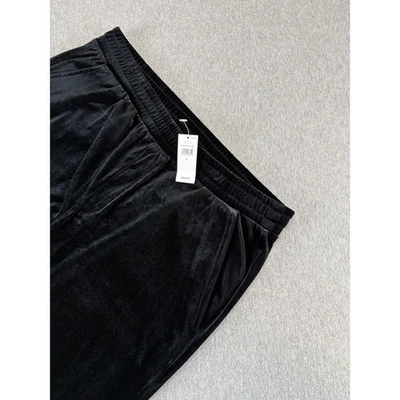 Pantalón negro de terciopelo GAP para mujer L cintura elástica elástica elástico salón informal brillo Foto 1 de 4
