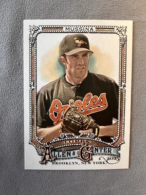 Mike Mussina 2025 Allen & Ginter #307 Baltimore Orioles impresión corta SP Foto 1 de 2