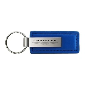 Blue Leather Keychain - Officially Licensed for Chrysler - Picture 1 of 3