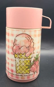 Vintage Aladdin Erdbeere Eis Thermoskanne 8 Unzen und 6,5 Zoll groß USA - Bild 1 von 9