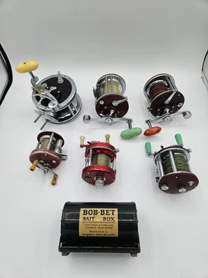 Винтажный рыболовный лот / 6 катушек / Penn, Abu Garcia, Langley - Изображение 1 из 4