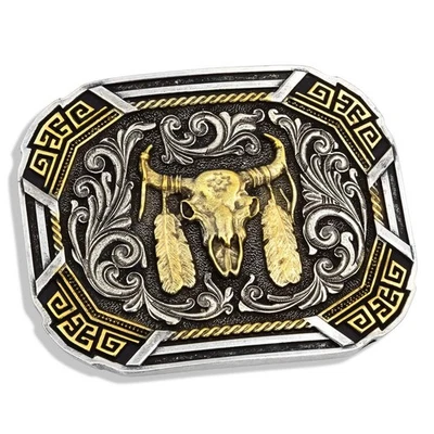 Skull Montana Silversmiths Southwest Collection Attitude Western Belt Buckle - Image 1 of 2